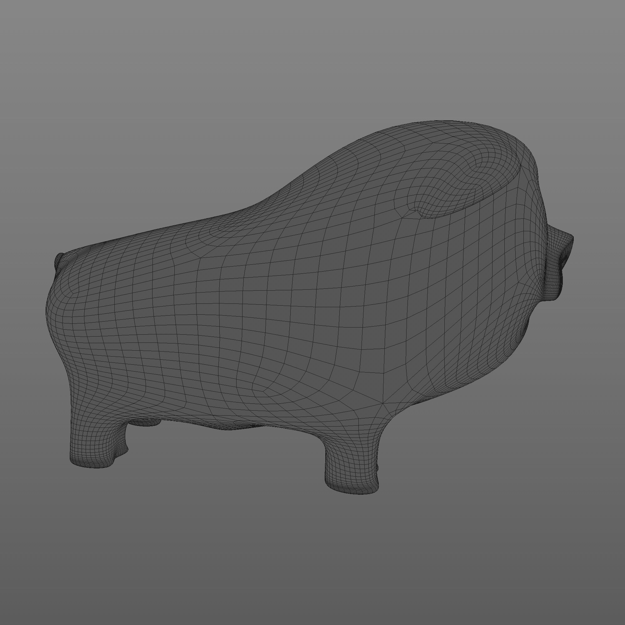 Pig toy Free low-poly 3D model_6