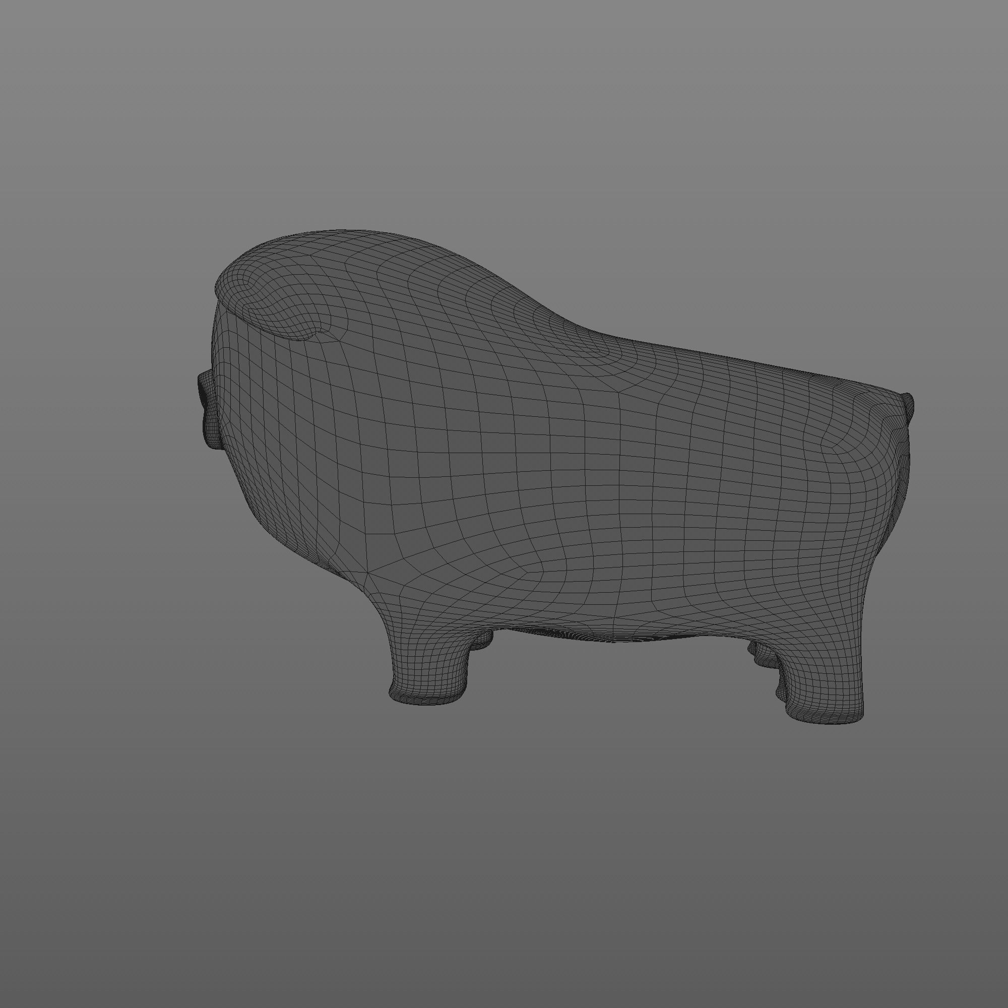 Pig toy Free low-poly 3D model_9