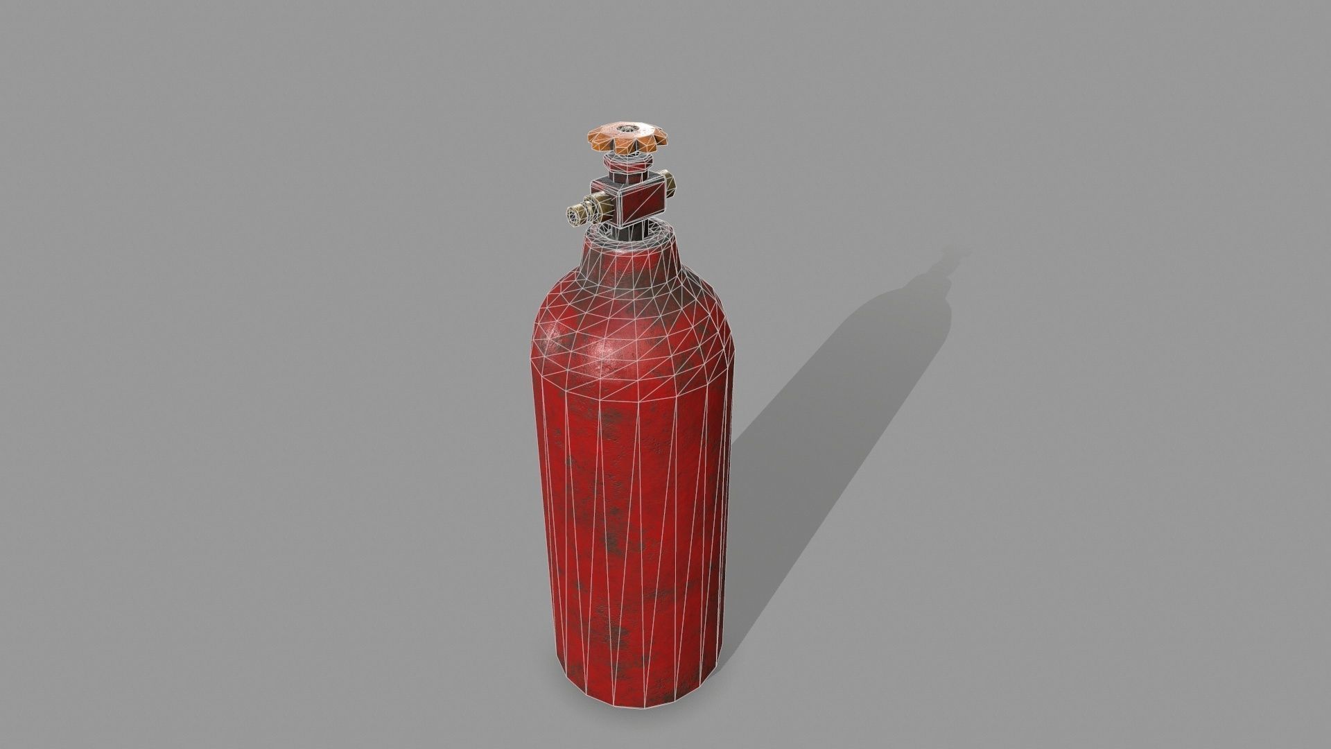 Propane Tank Low-poly 3D model_9