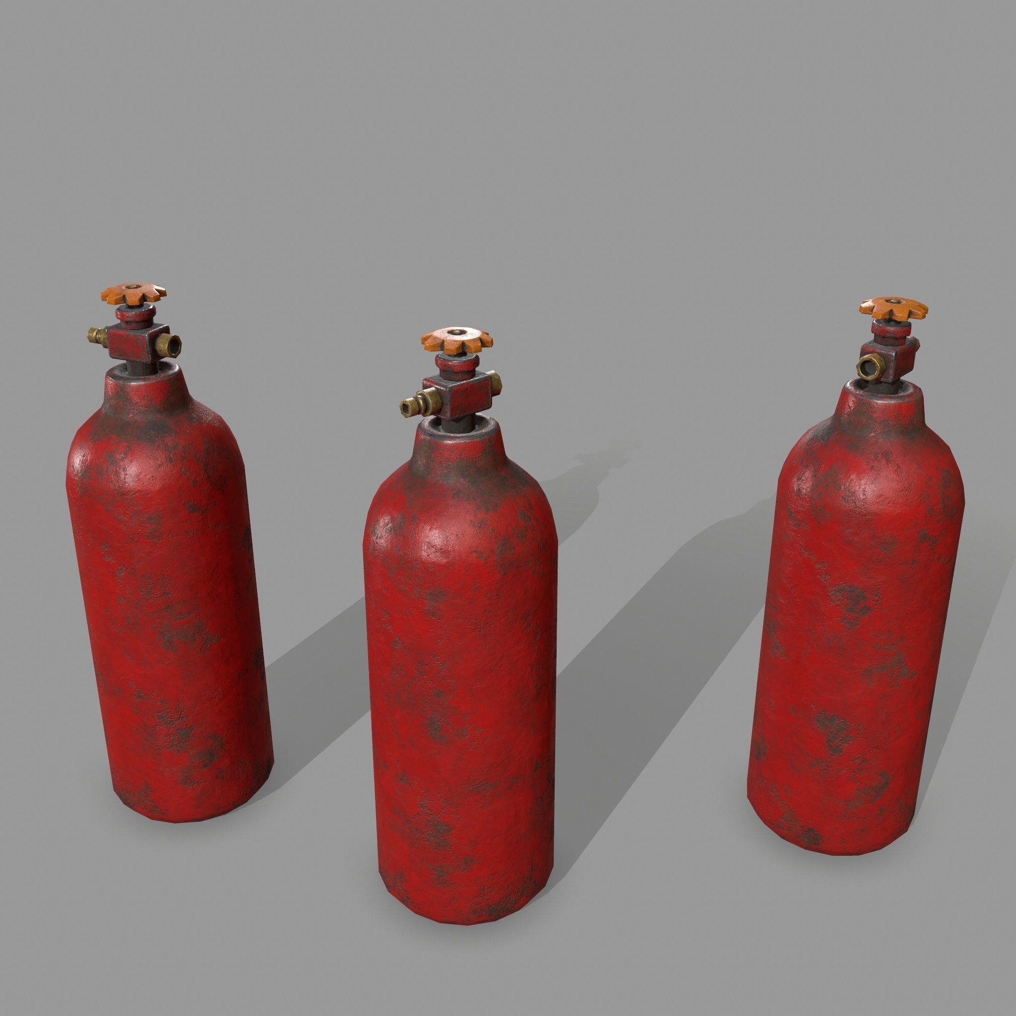 Propane Tank Low-poly 3D model_1