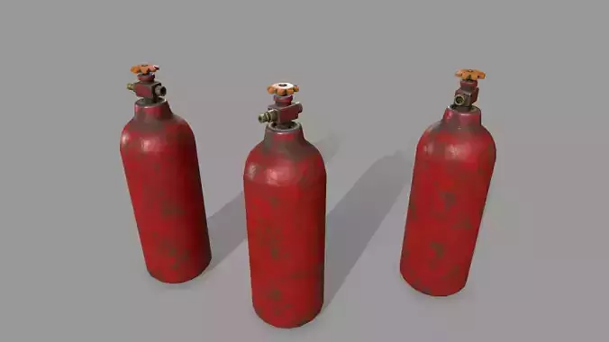 Propane Tank Low-poly 3D model