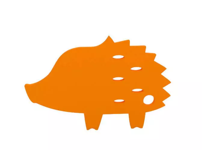 Keychain hedgehog utensil holder 3D print model_0