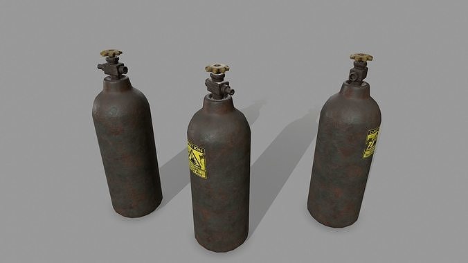 Oxygen Tank Low-poly 3D model