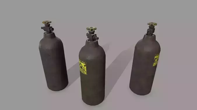 Oxygen Tank Low-poly 3D model