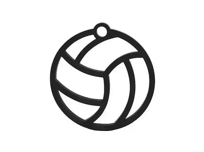 Earring volleyball ball charm