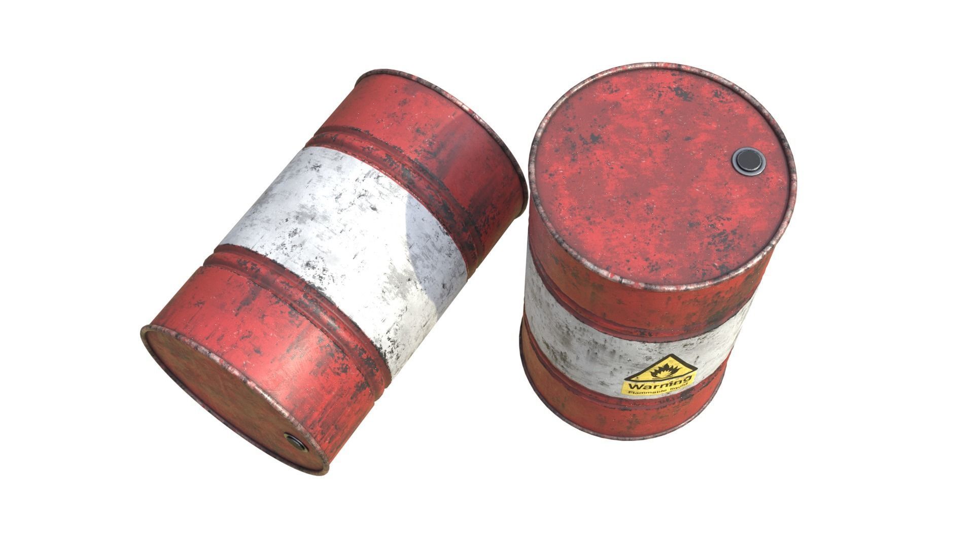 Old Barrel photorealistic Low-poly 3D model_4