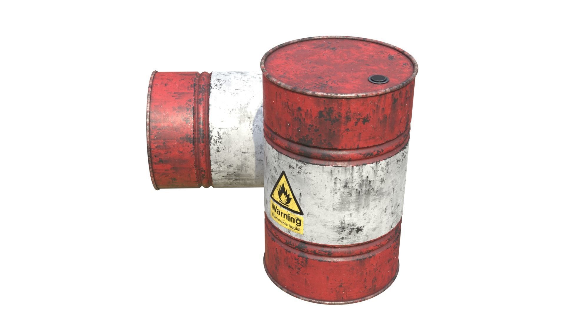 Old Barrel photorealistic Low-poly 3D model_1