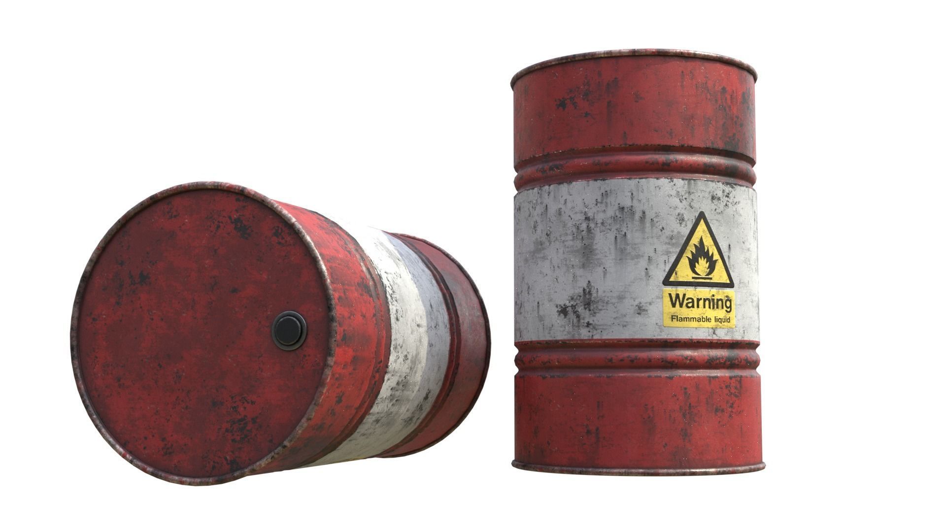 Old Barrel photorealistic Low-poly 3D model_3