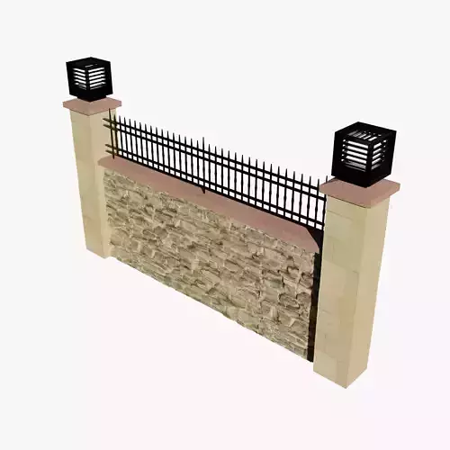 3D Garden Wall With Lamp
