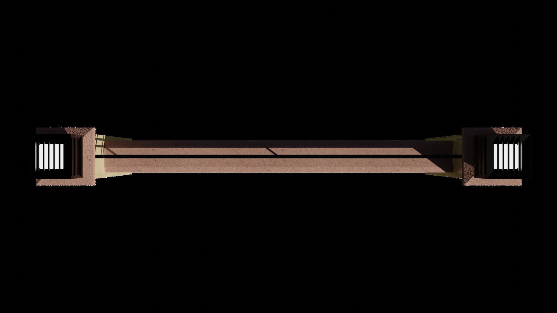 3D Garden Wall With Lamp 3D model_4