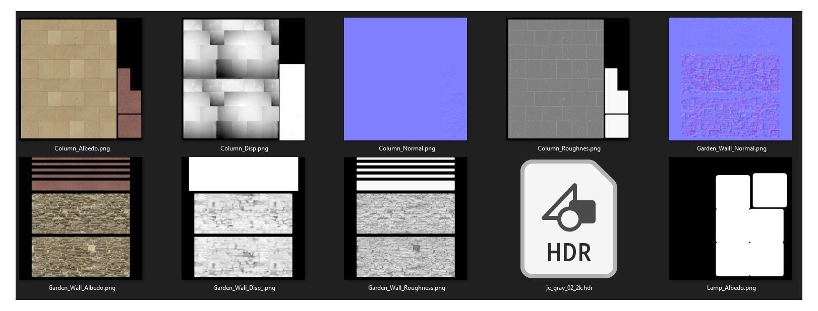 3D Garden Wall With Lamp 3D model_19