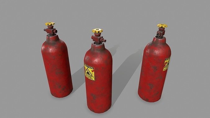 Oxygen Tank Low-poly 3D model