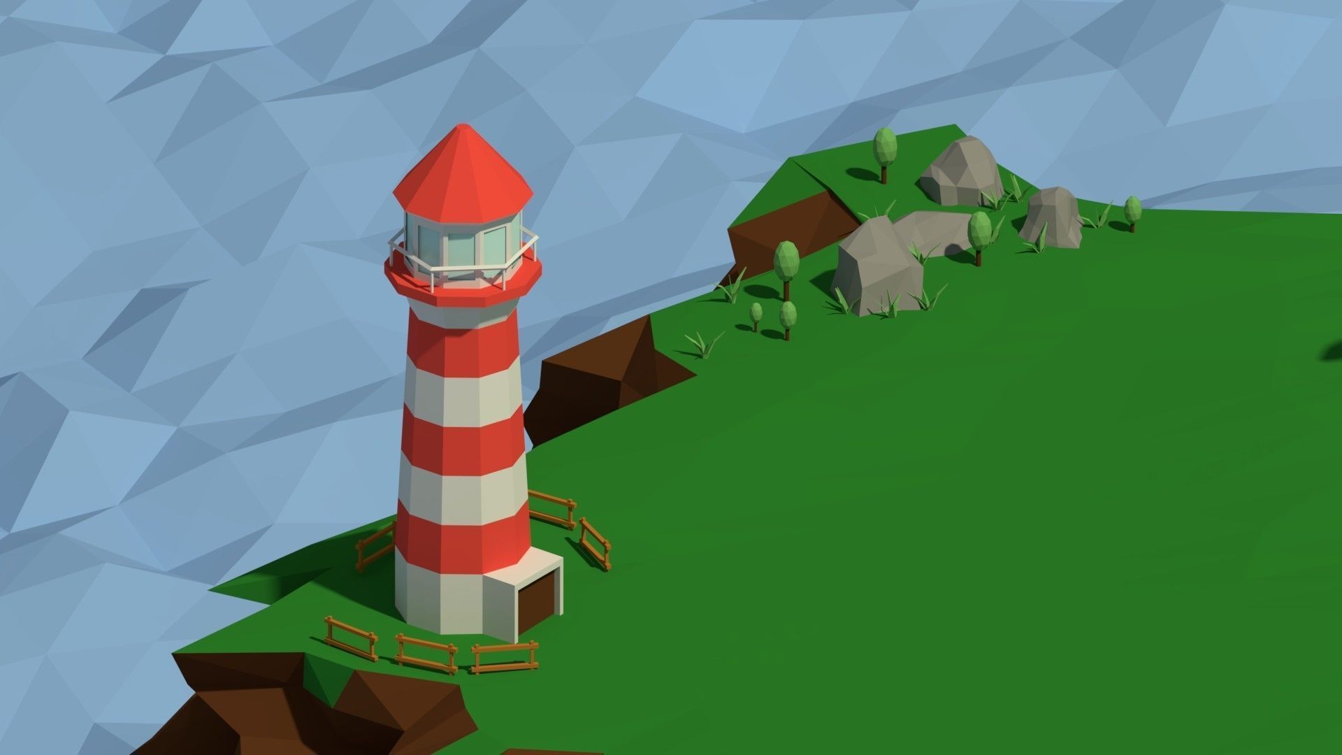 Low Poly Island Pack Low-poly 3D model_8