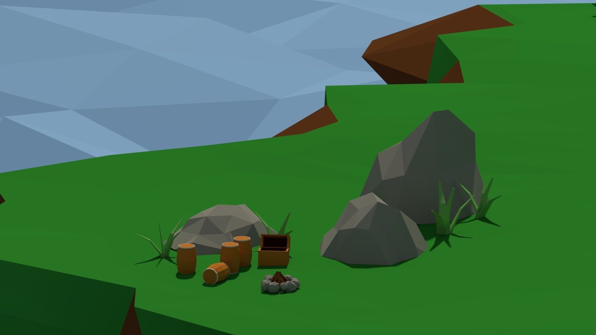 Low Poly Island Pack Low-poly 3D model_6