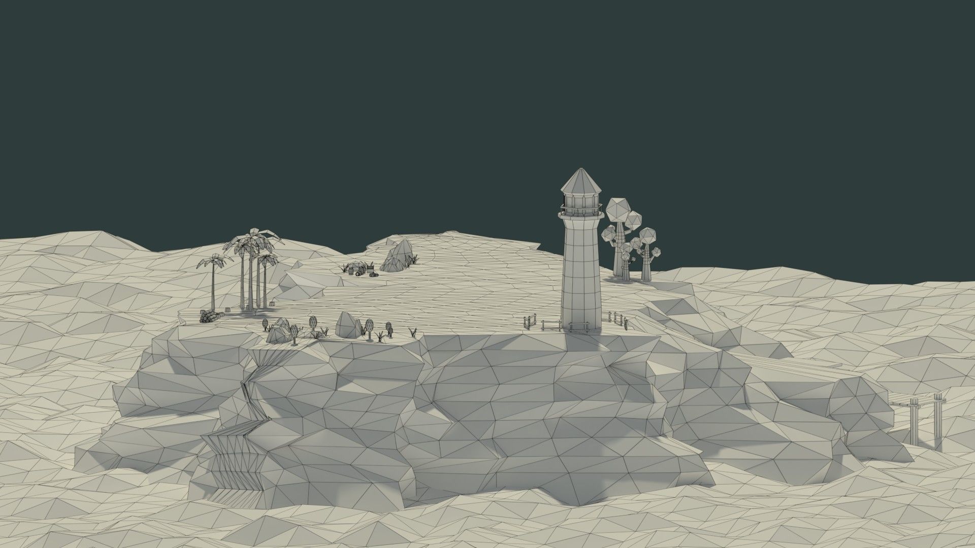 Low Poly Island Pack Low-poly 3D model_3