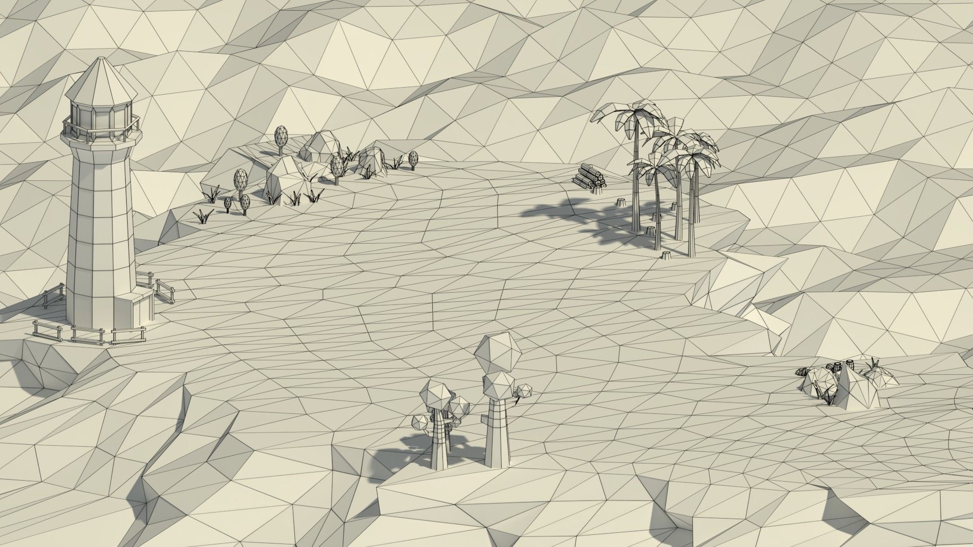 Low Poly Island Pack Low-poly 3D model_12