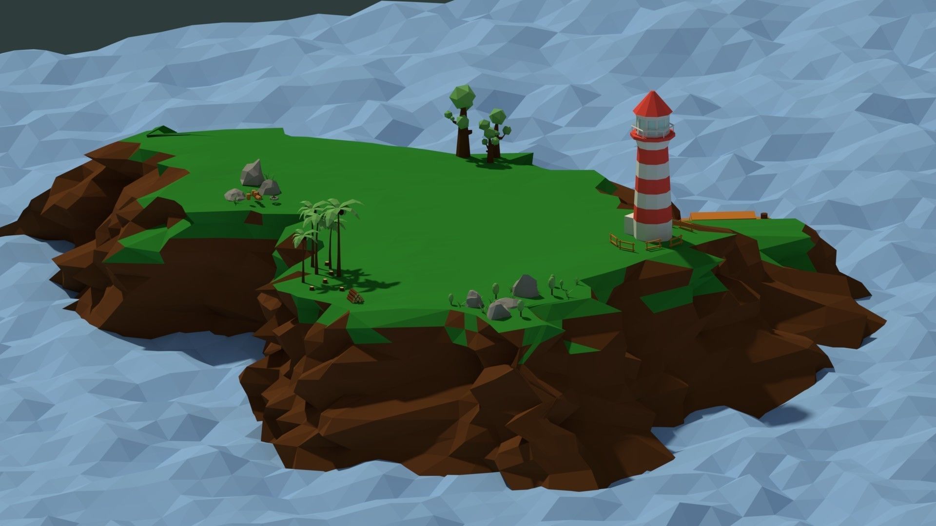 Low Poly Island Pack Low-poly 3D model_5