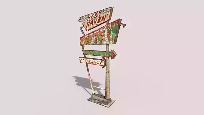 Worn Motel Sign