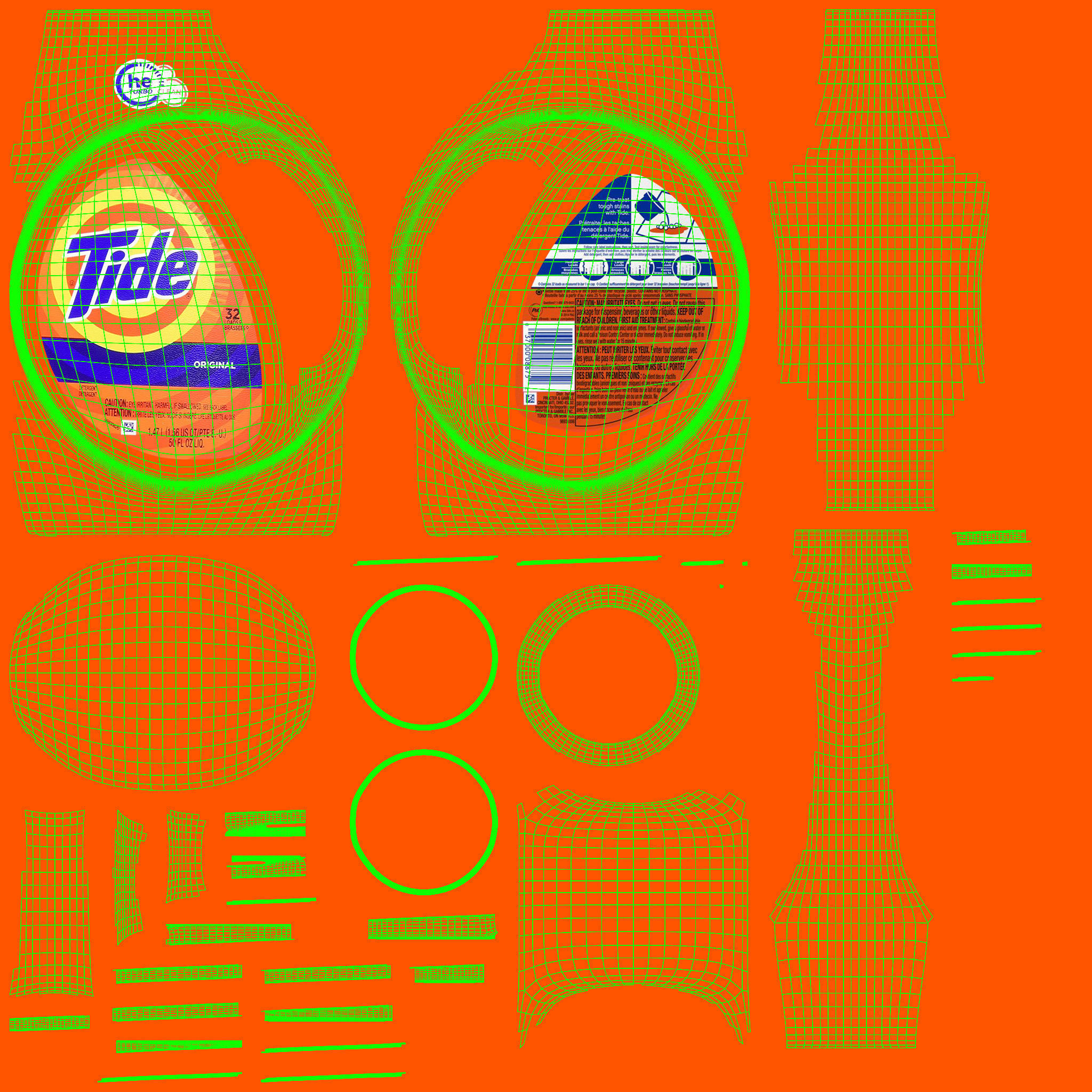 Tide Detergent Bottle 3D model_18
