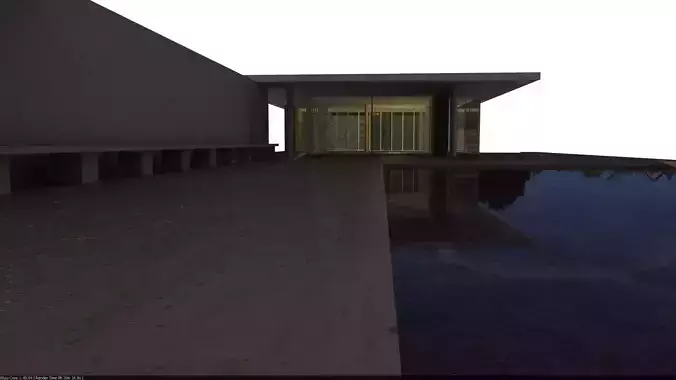 Barcelona Pavilion Model Free low-poly 3D model