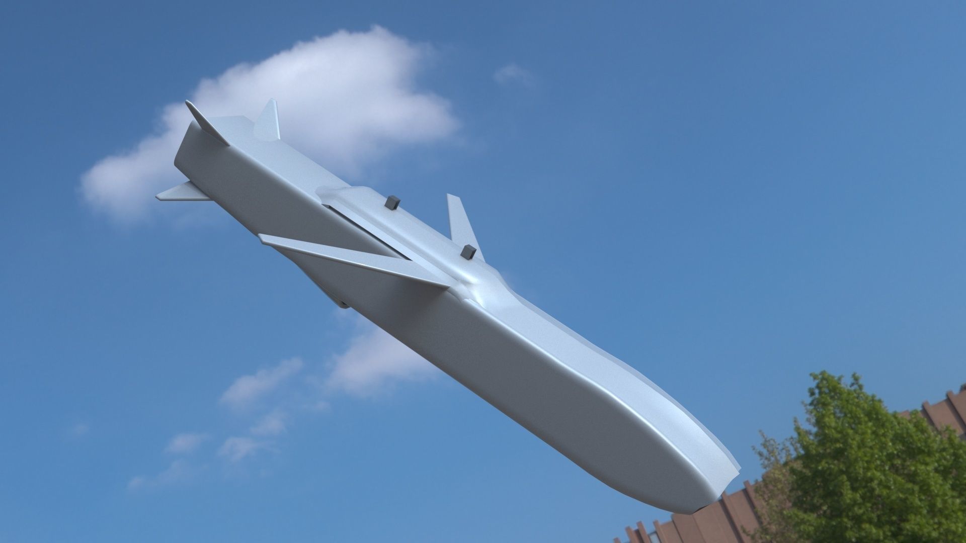 Som Cruise Missile 3D model_1