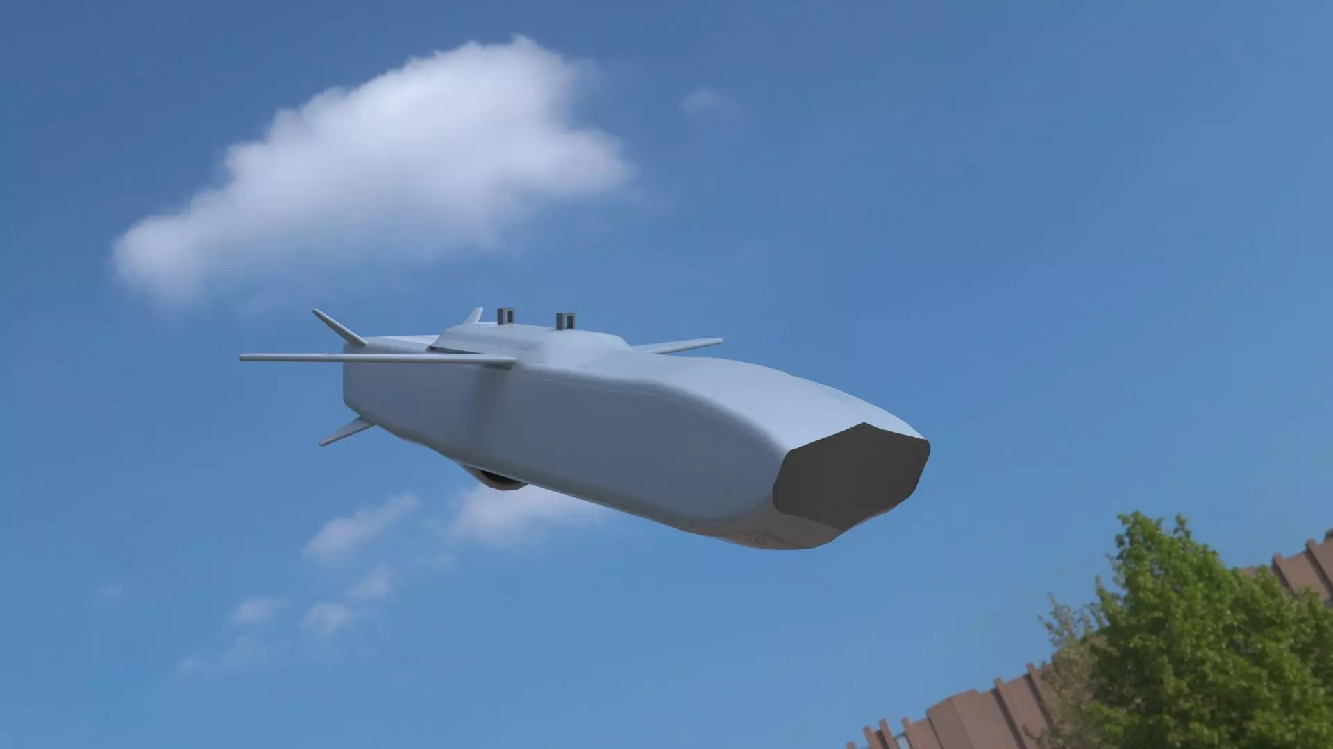 Som Cruise Missile 3D model_0