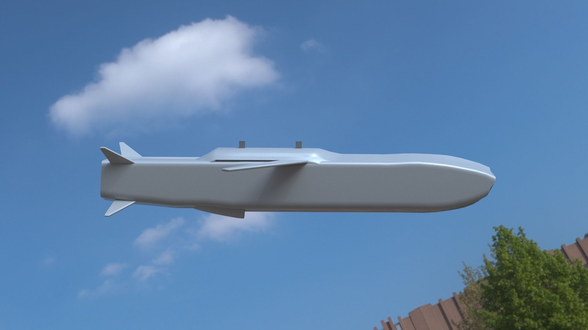Som Cruise Missile 3D model_2