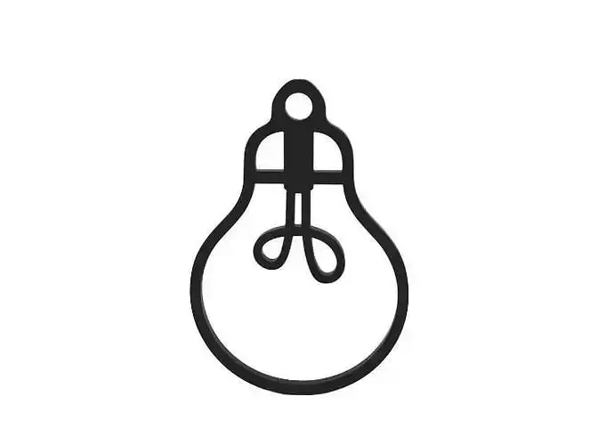 Keychain light bulb clip art