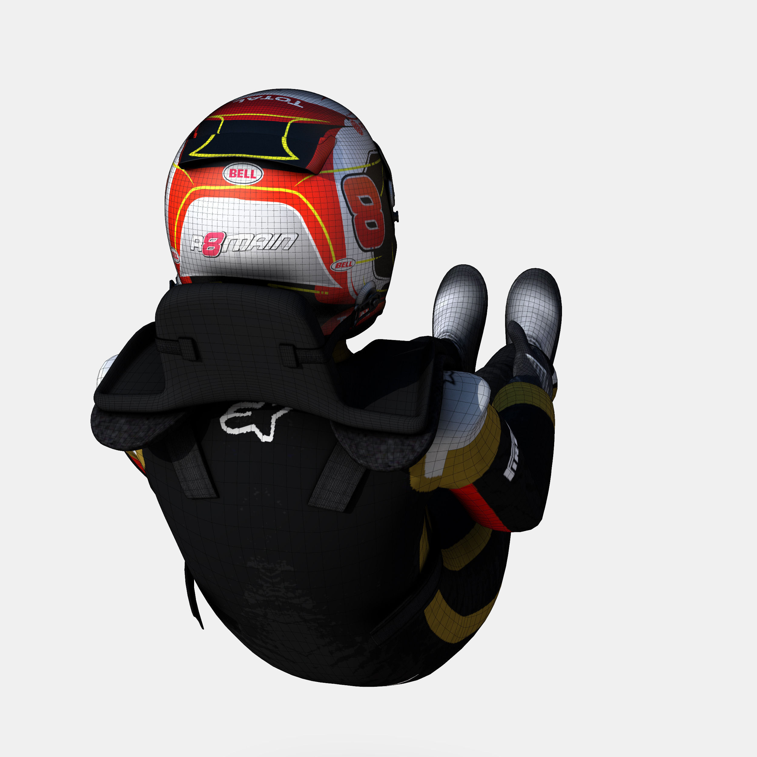 Romain Grosjean 2015 Low-poly 3D model_6