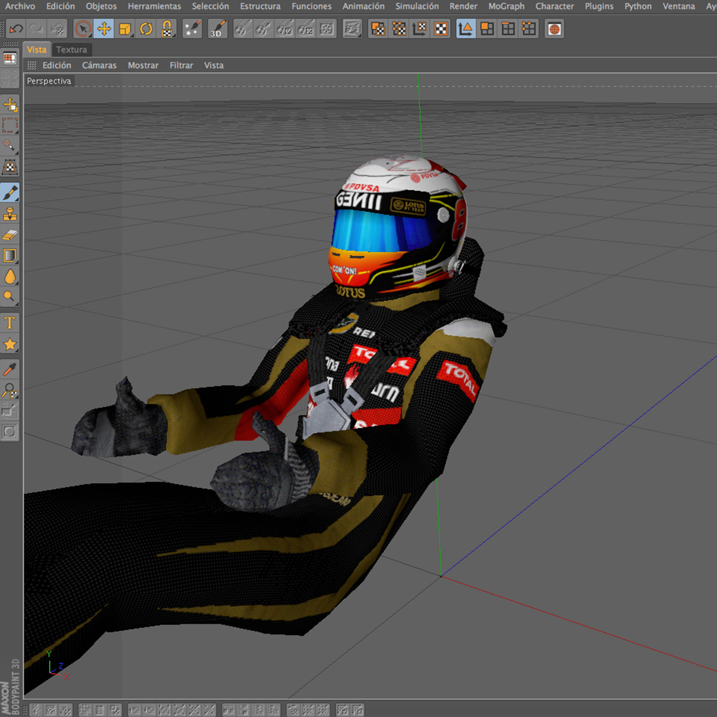 Romain Grosjean 2015 Low-poly 3D model_10