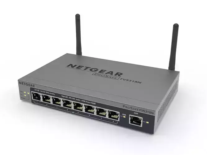 Netgear ProSafe FVS318N Wireless Router 3D model
