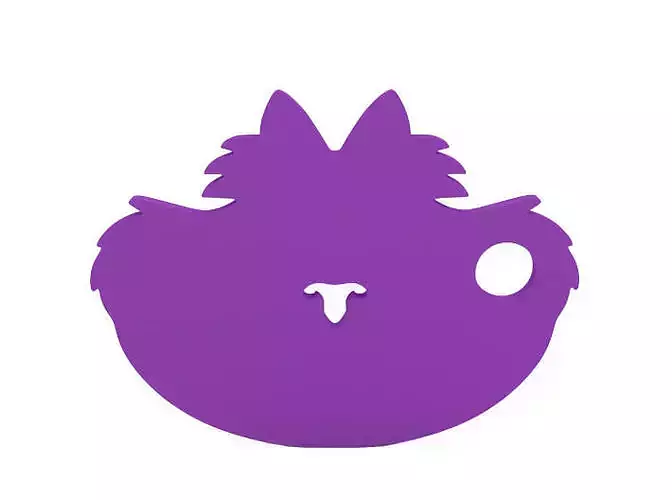 Keychain cat shaped coaster