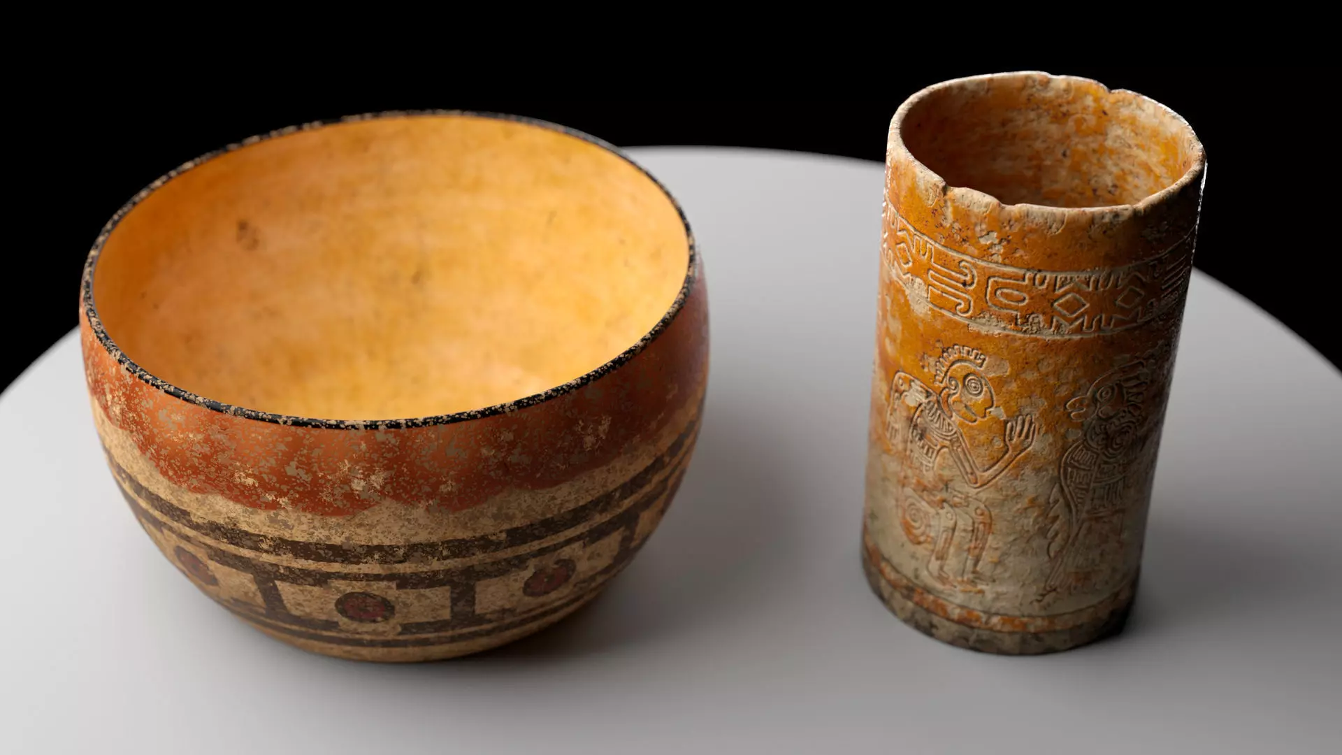 Ancient Clay Pots Low Poly PBR Low-poly 3D model_0