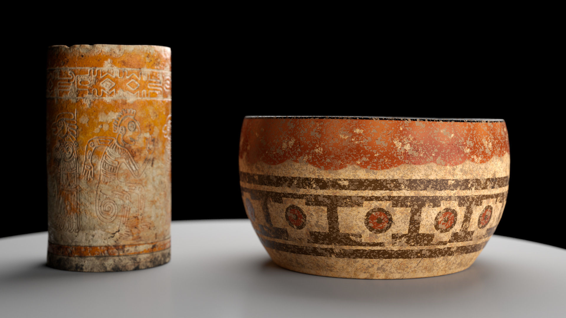 Ancient Clay Pots Low Poly PBR Low-poly 3D model_4