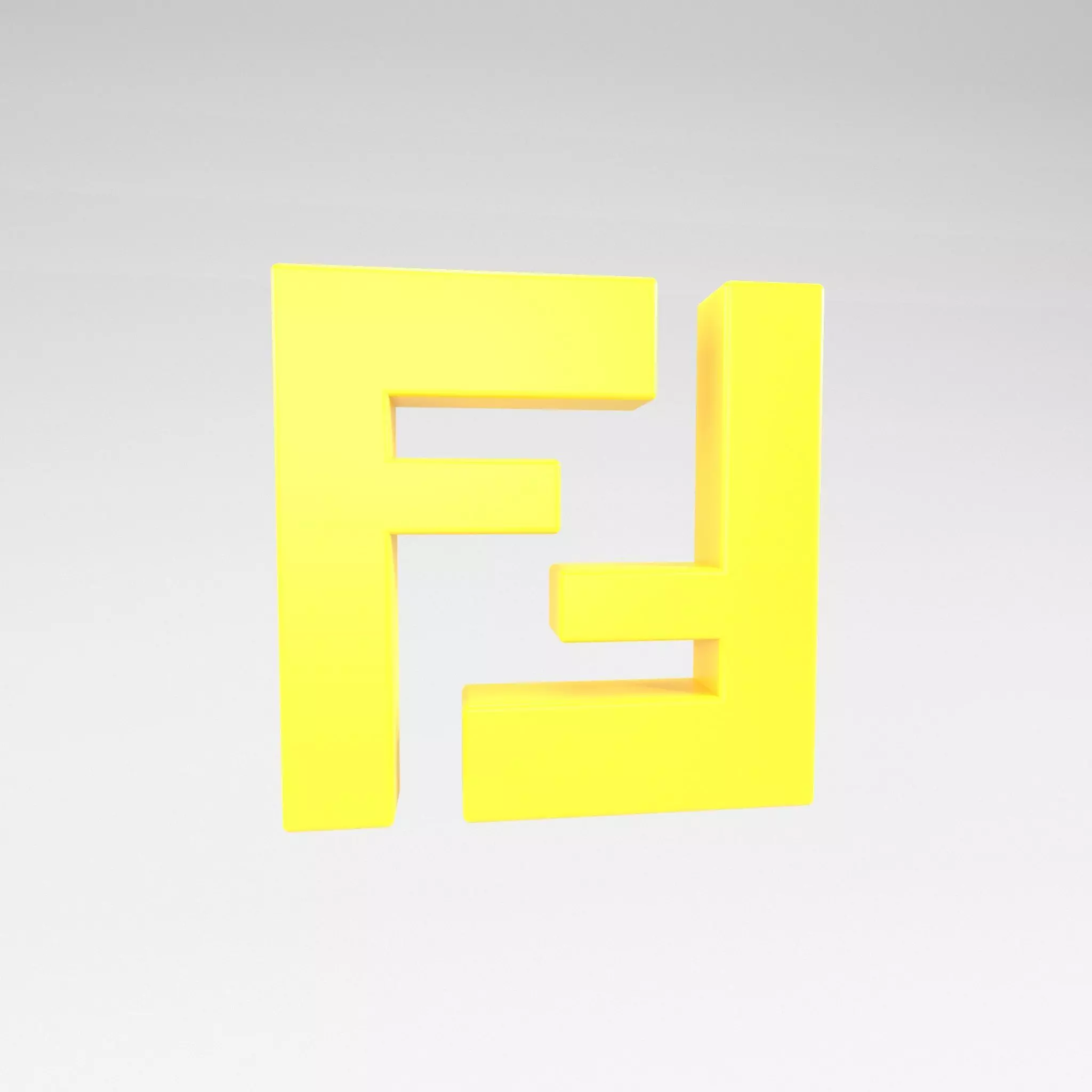 FENDI Logo v1 002 Free low-poly 3D model