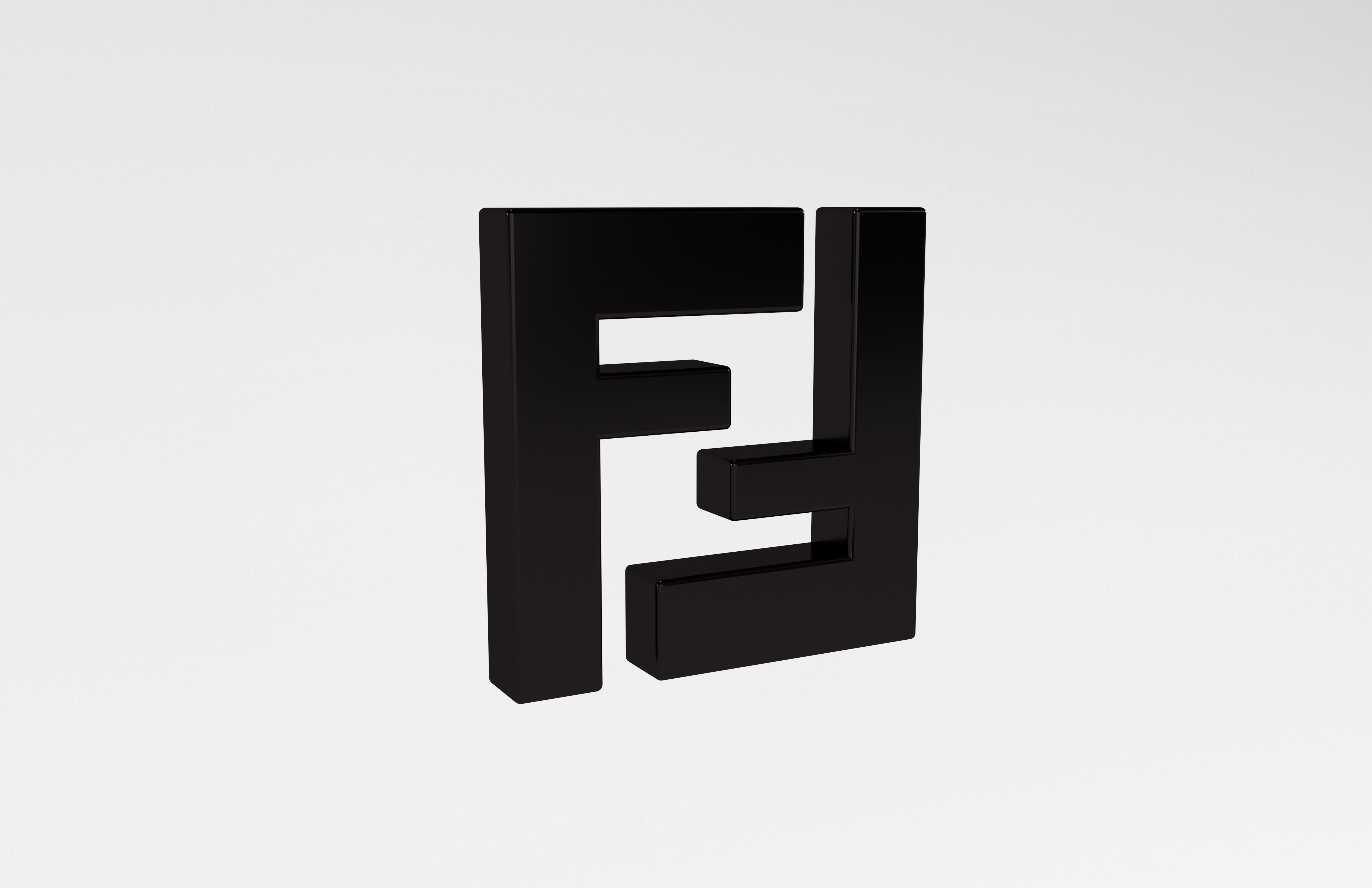 FENDI Logo v1 004 Free low-poly 3D model_4