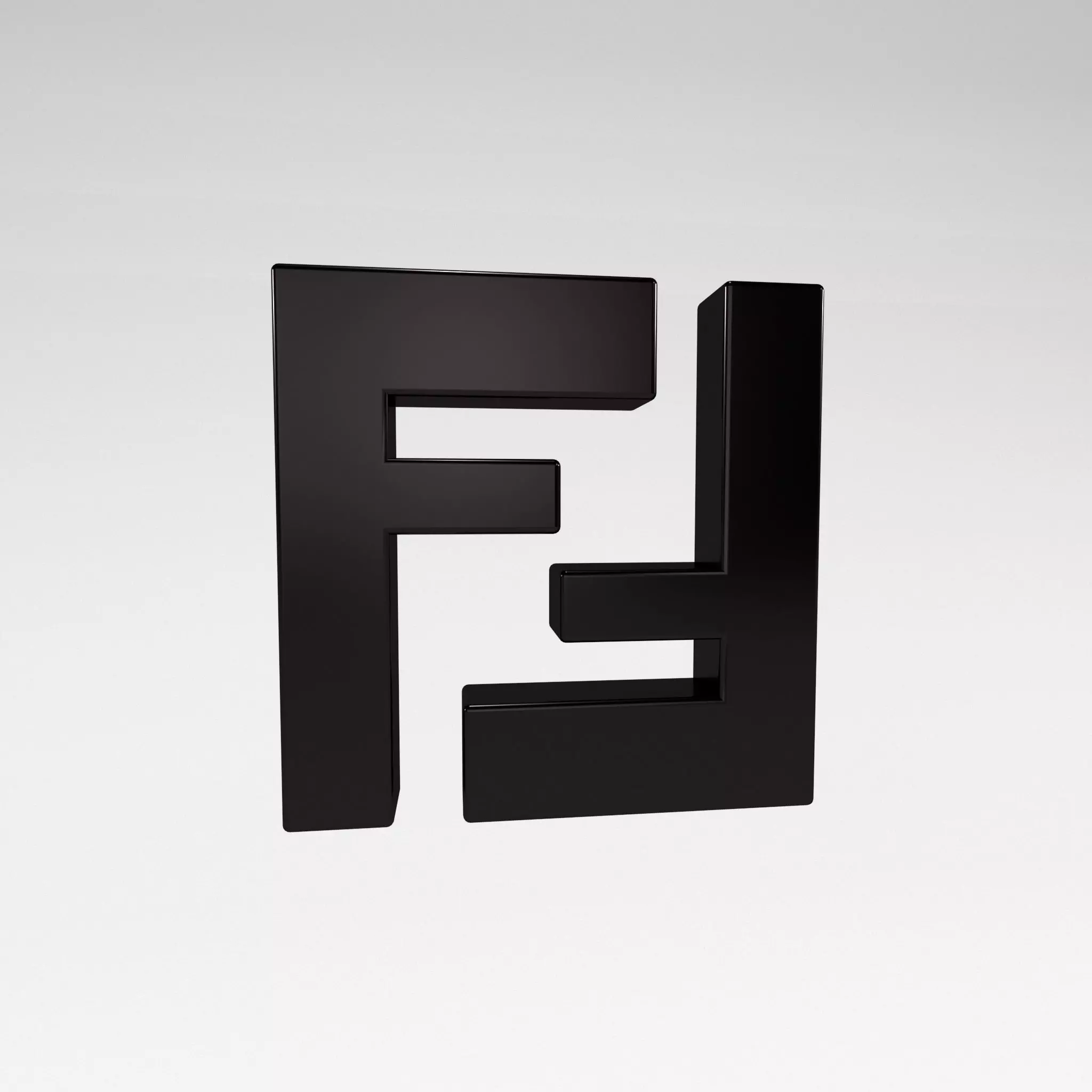 FENDI Logo v1 004 Free low-poly 3D model_0