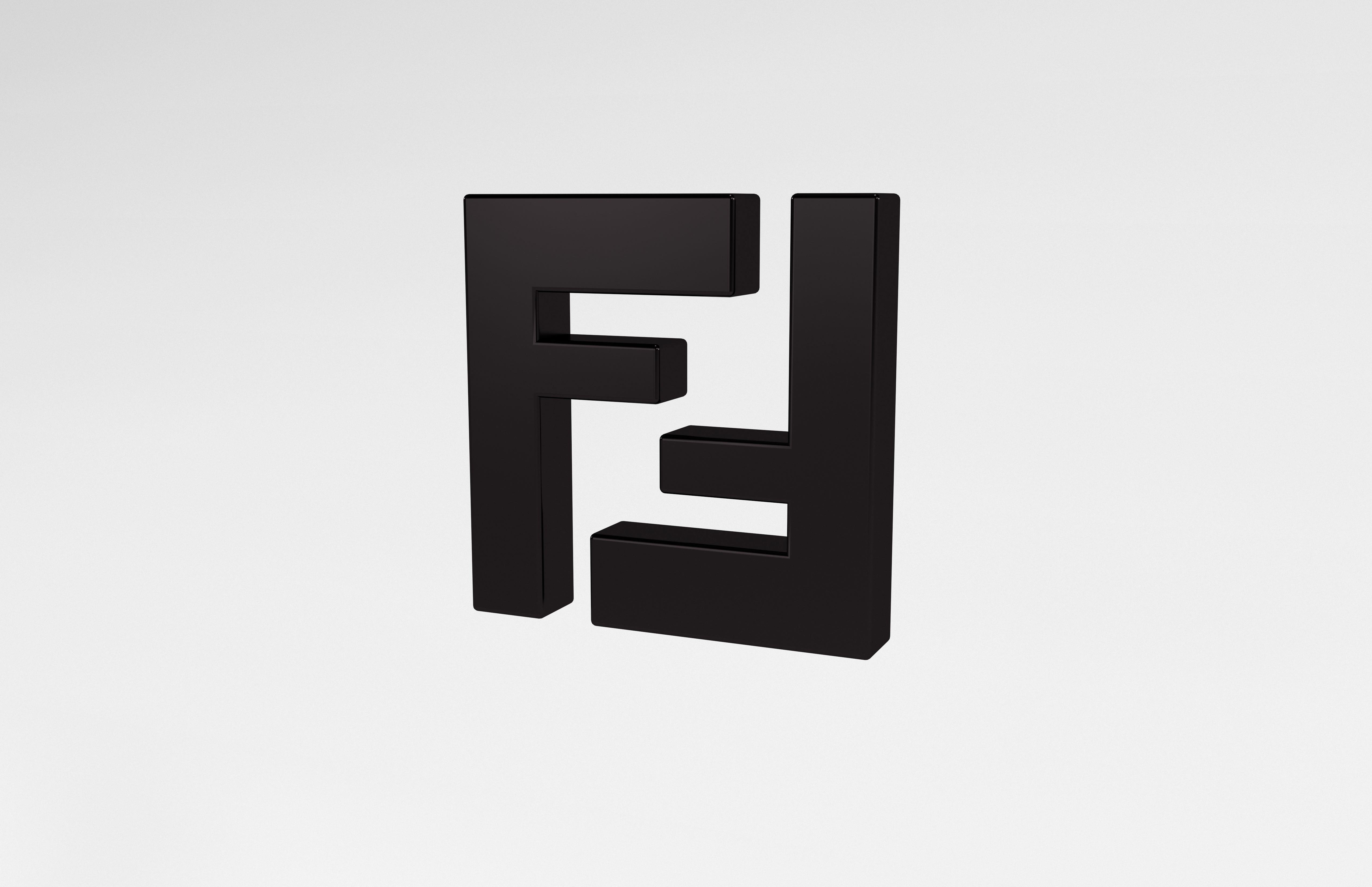 FENDI Logo v1 004 Free low-poly 3D model_3
