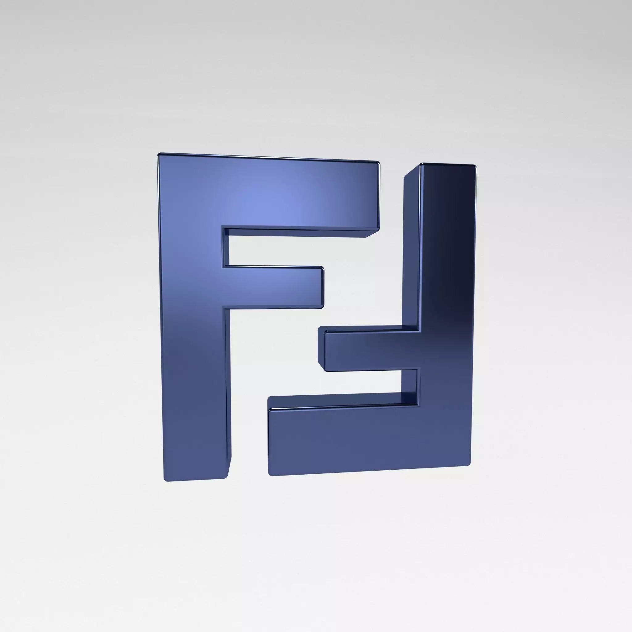 FENDI Logo v1 006 Free low-poly 3D model