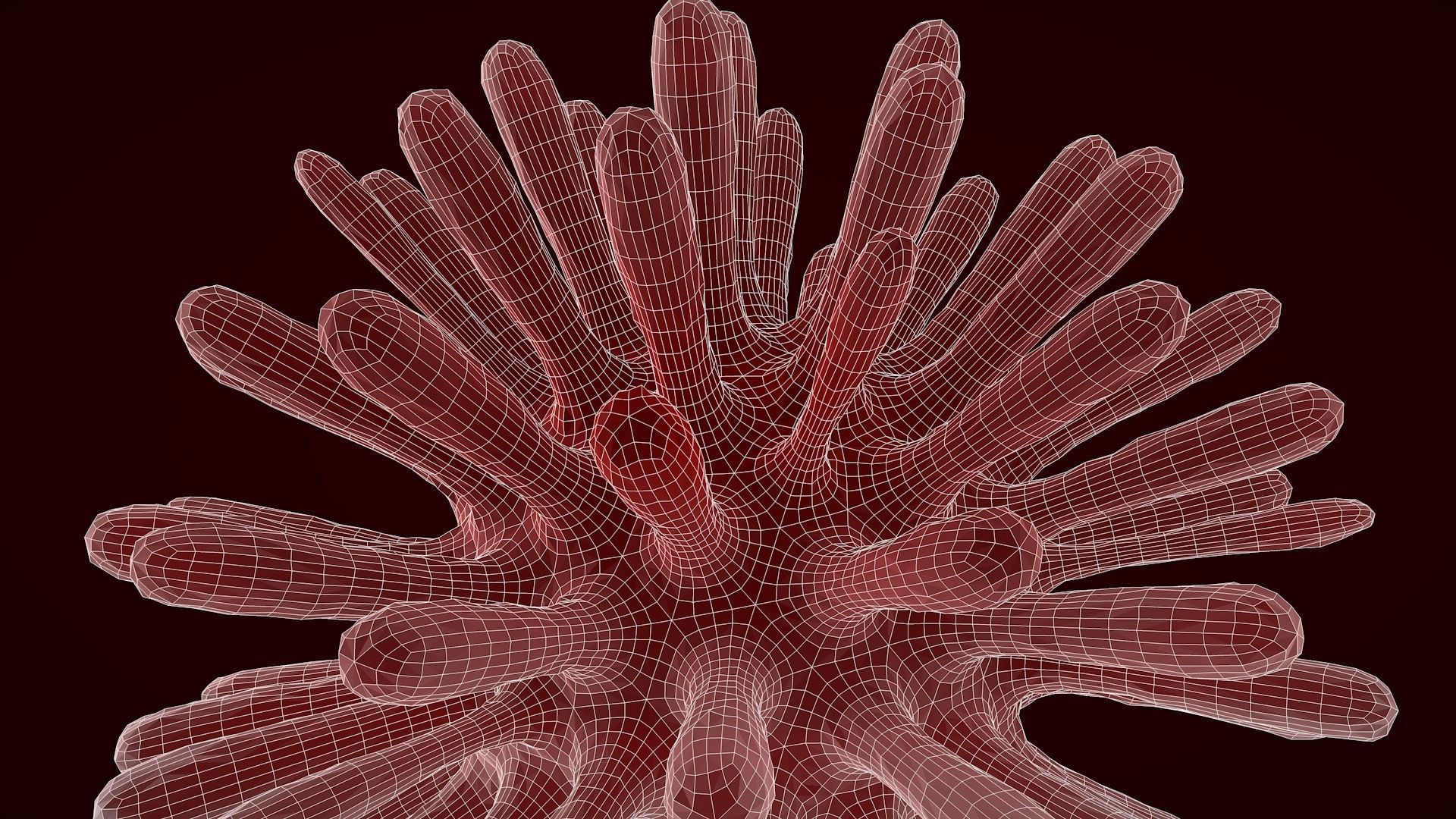 Virus 2 blood cell 3D model_6