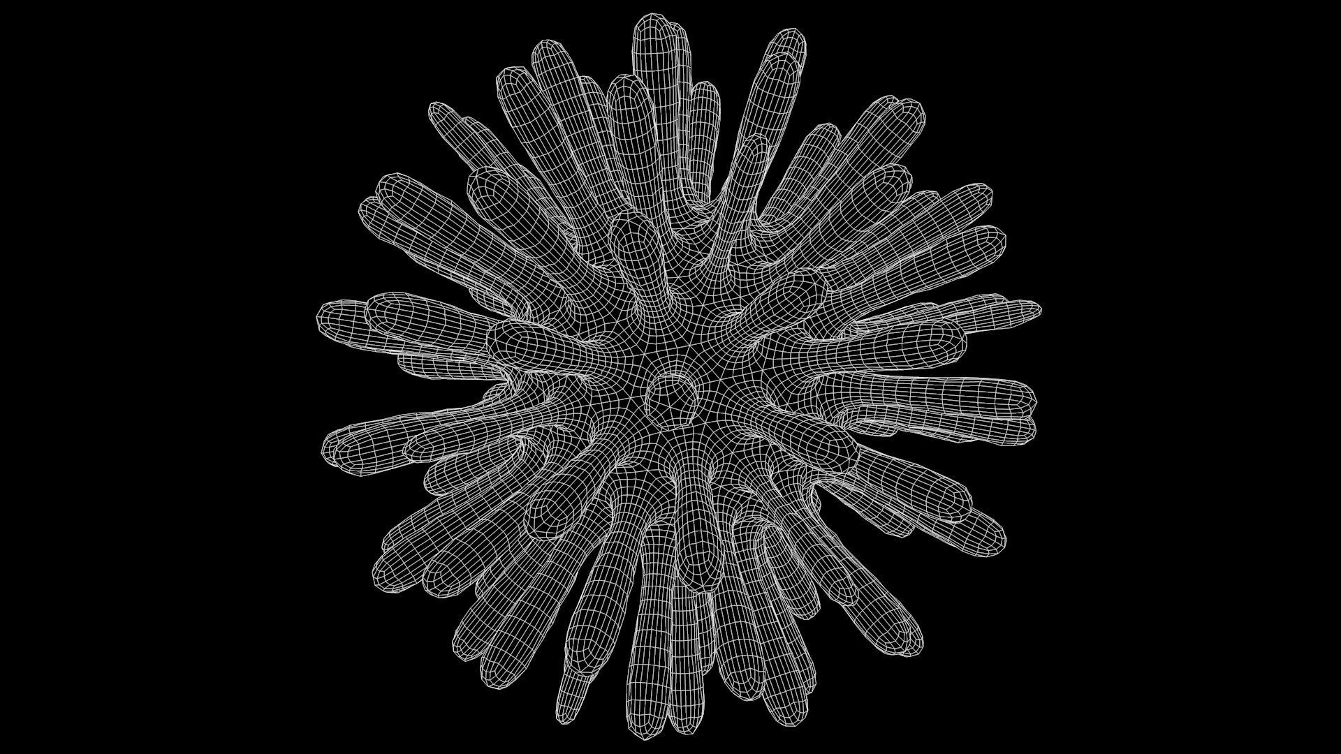 Virus 2 blood cell 3D model_8