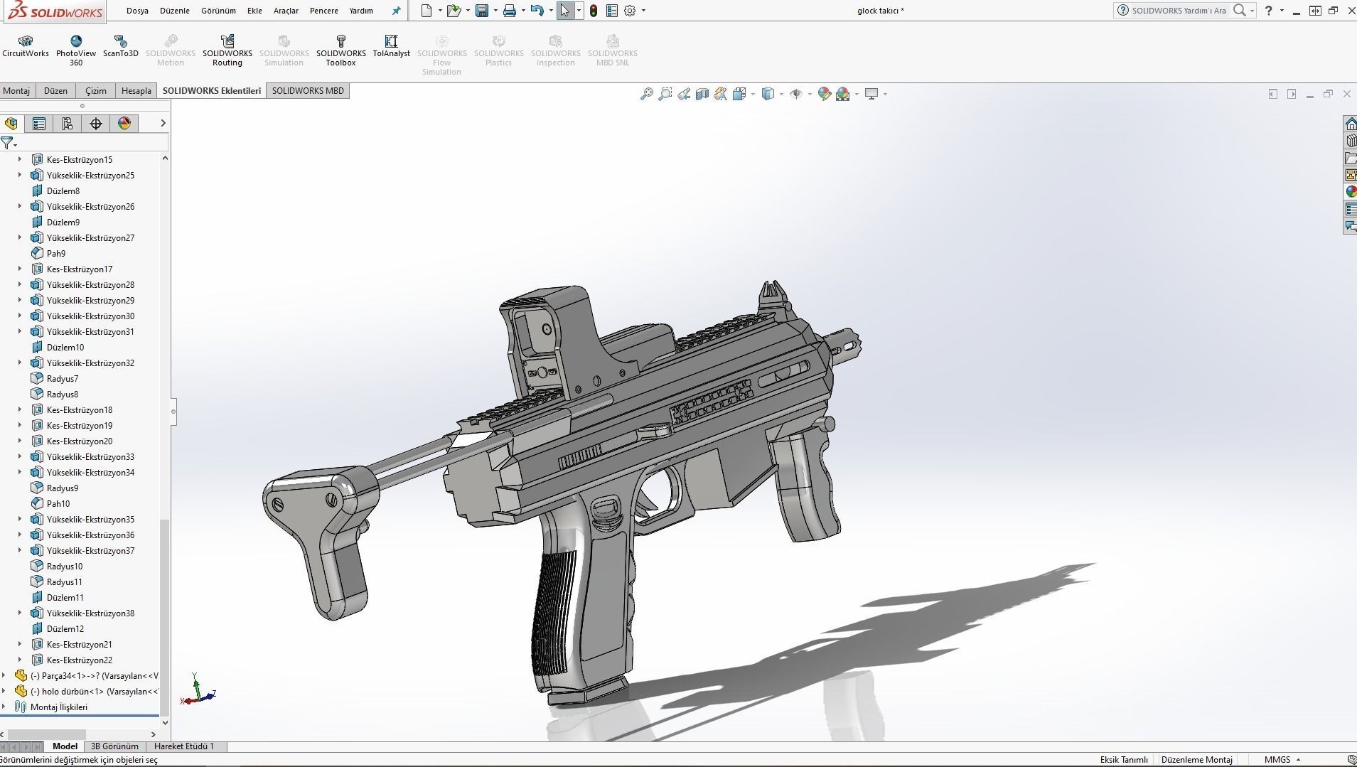 Glock  Converter  Docking Equipment Glock to SMG 3D model_3