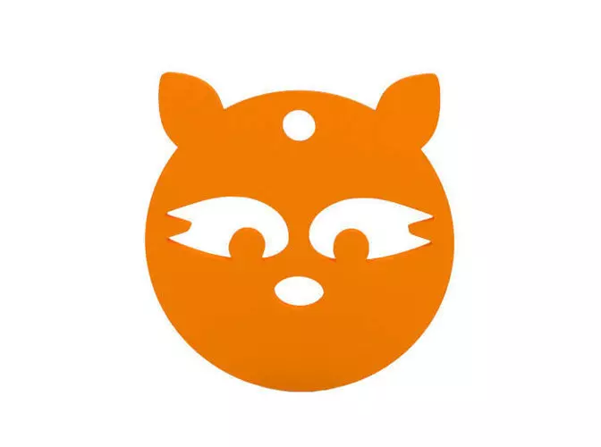Keychain fox keyring - orange 3D print model_0