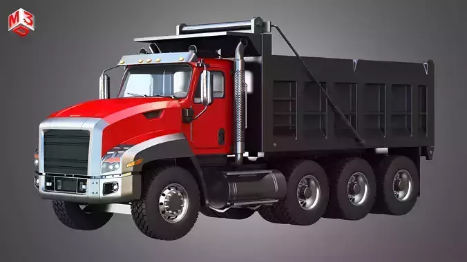 CT660 Truck - Tri-Axle Dump Truck 3D model