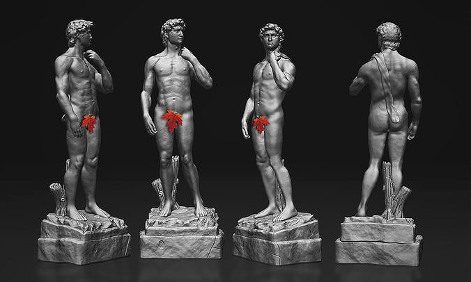 Renaissance David sculpture I PBR I Game - Ready Asset Low-poly 3D model