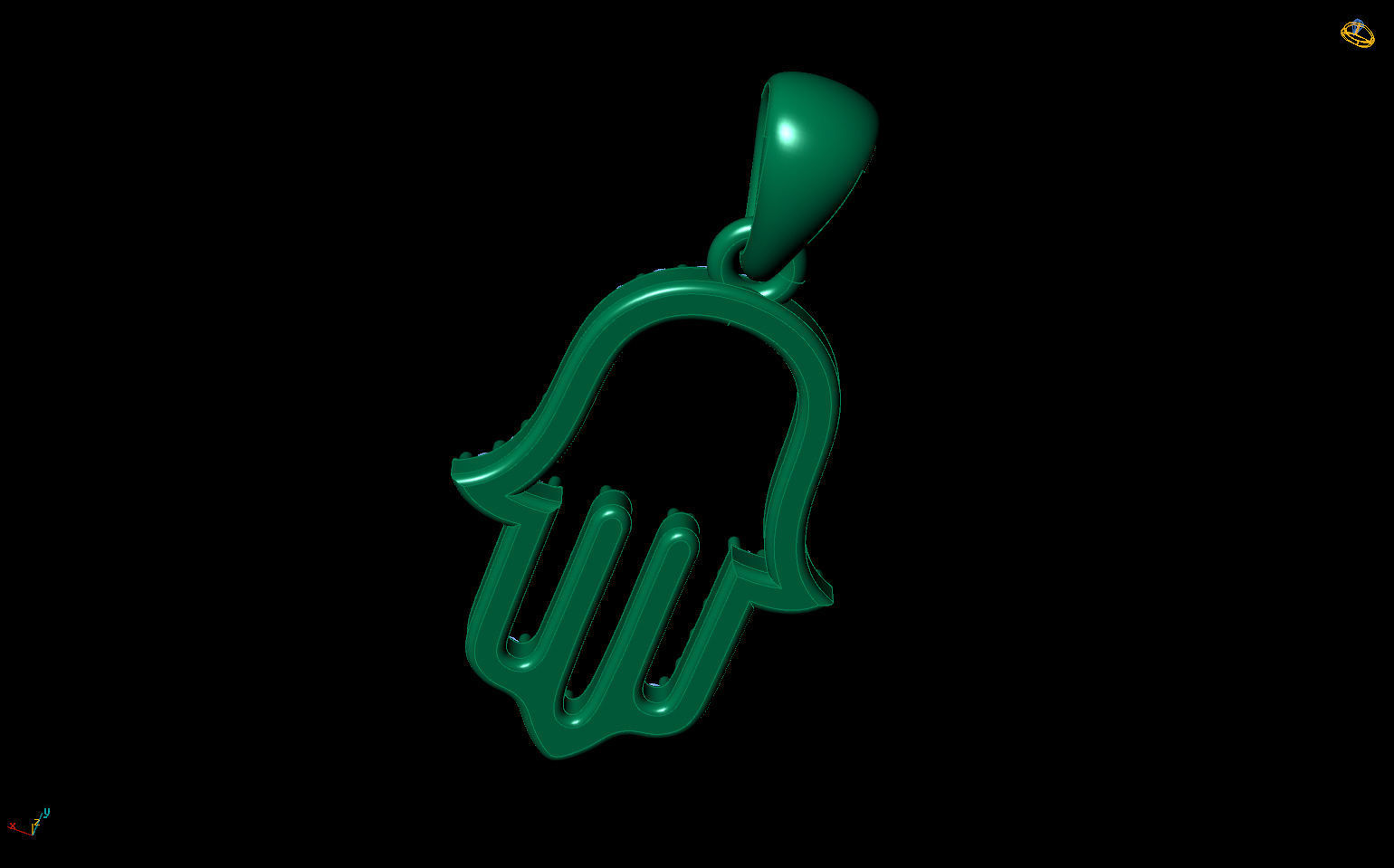 Jewelry Pendant Hamsa Printable model 3D print model_4