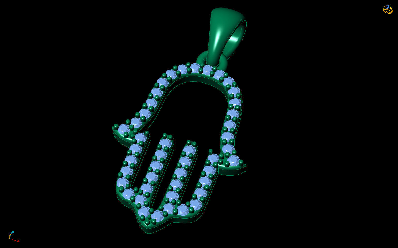 Jewelry Pendant Hamsa Printable model 3D print model_2