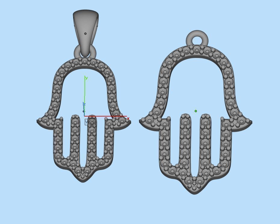 Jewelry Pendant Hamsa Printable model 3D print model_6