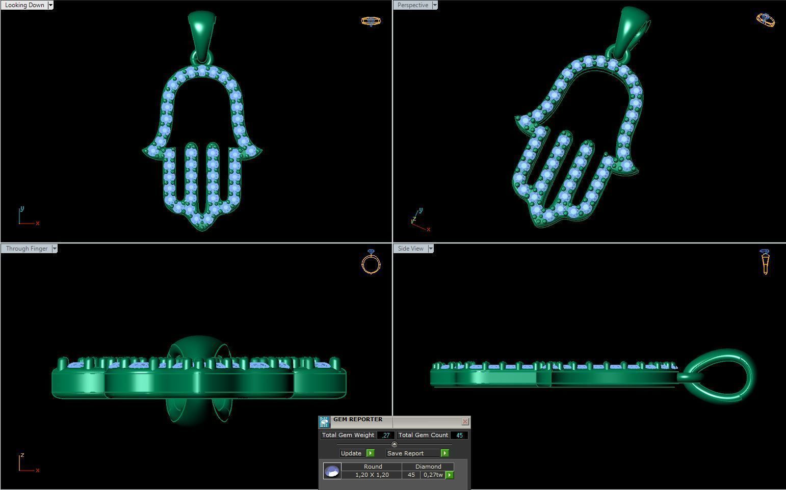 Jewelry Pendant Hamsa Printable model 3D print model_5