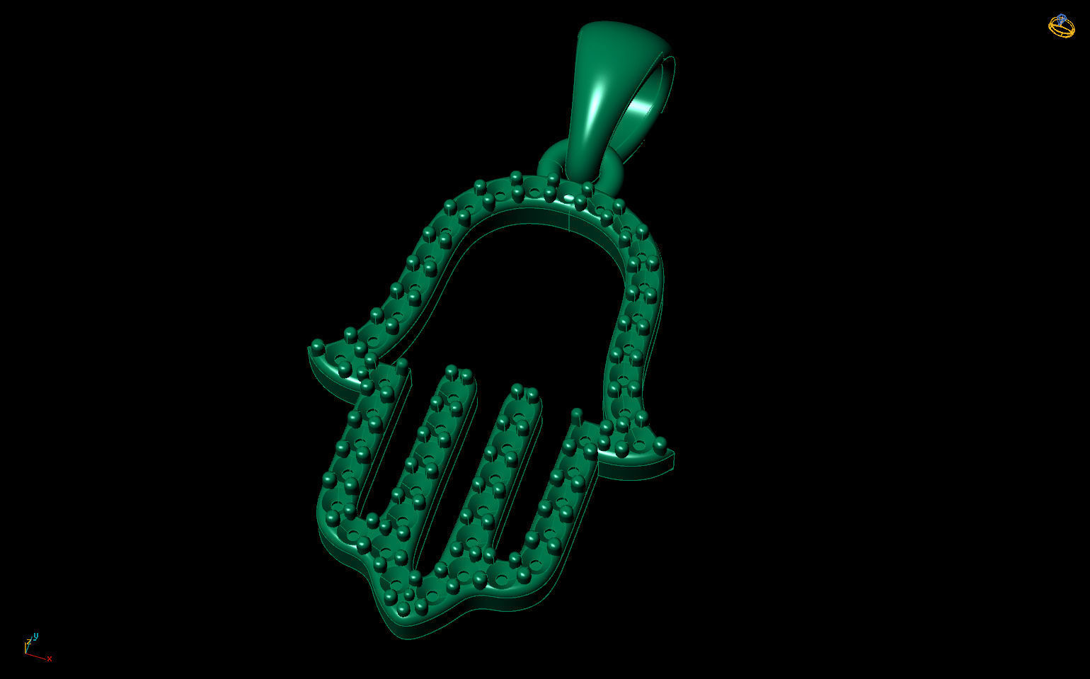 Jewelry Pendant Hamsa Printable model 3D print model_3